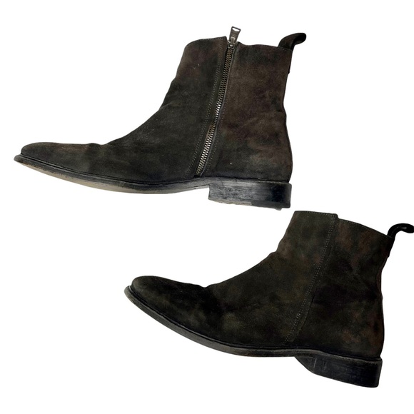 All Saints Suede Ankle Boots Chocolate Brown 46 - Picture 12 of 12